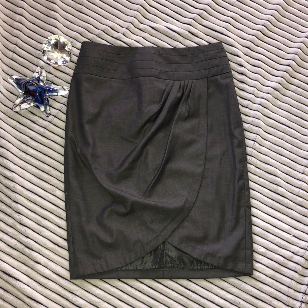 Gray career skirt